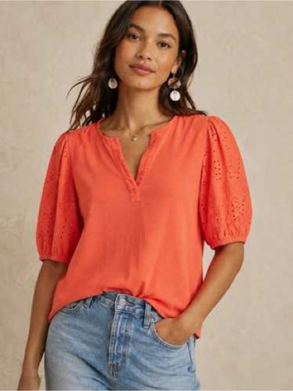 Anthropologie Dolan Puff Sleeve Top